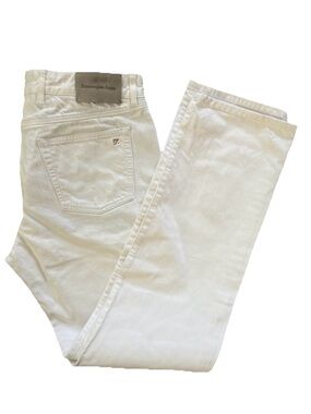 Ermenegildo Zegna (Bobby Tudor) White Jeans Size IT 56 US 38  Made In Italy